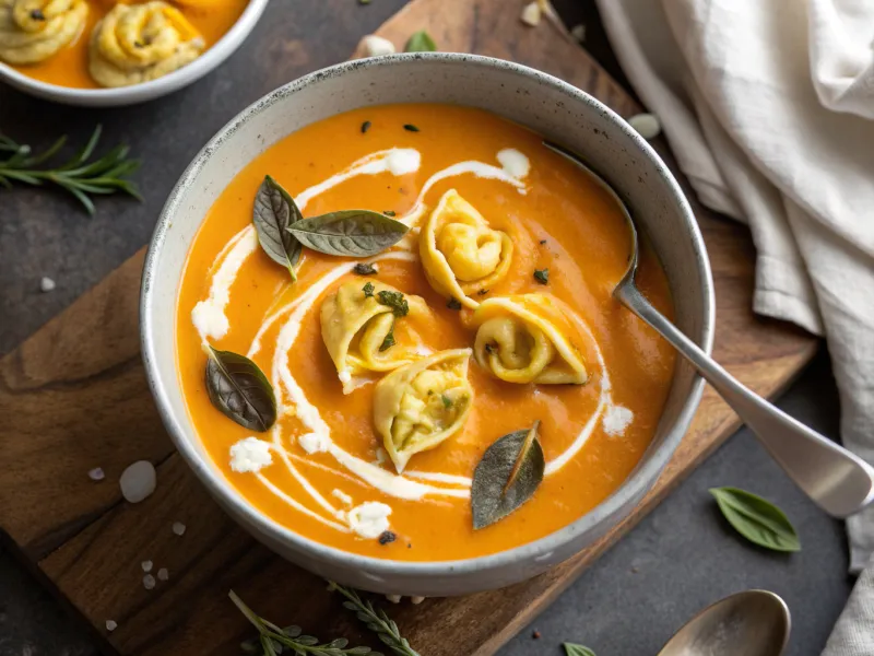 Creamy Pumpkin Tortellini Soup