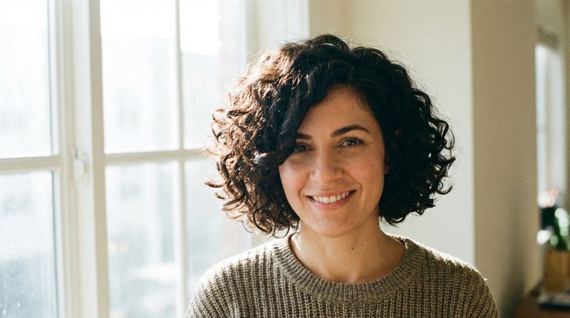 Curly Bob with Side Part