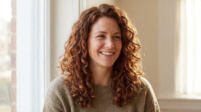 Curly Shoulder-Length with Defined Layers