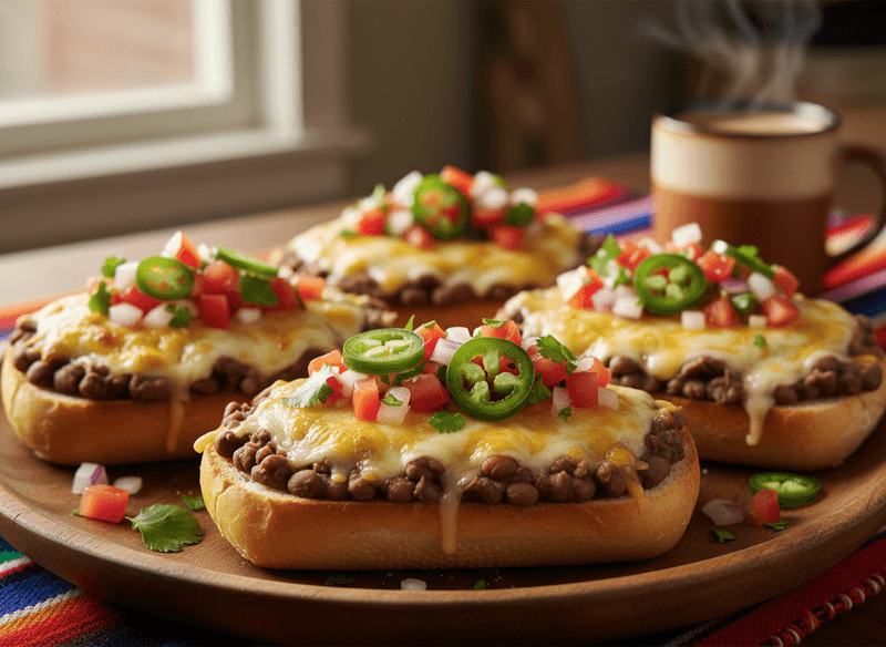 Molletes with Spicy Pico de Gallo