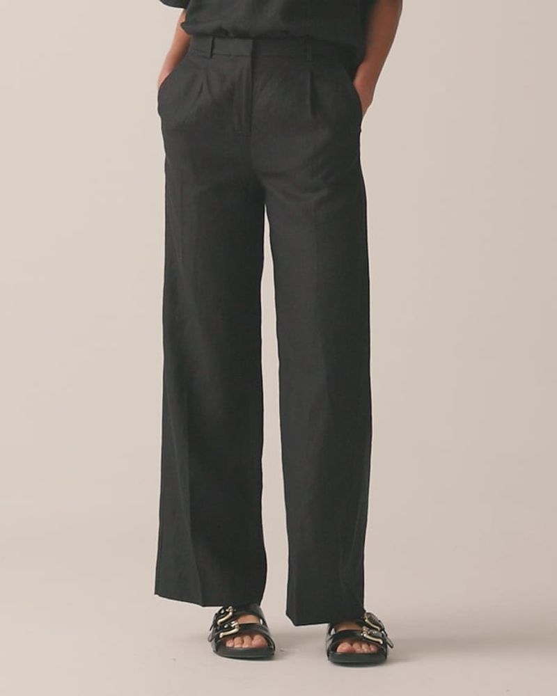 J.Crew Essential Wide-Leg Pant (Black)