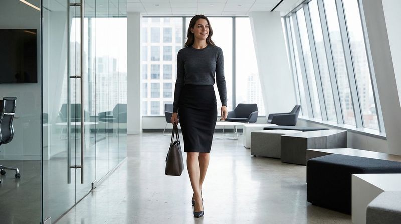 Fitted Merino Sweater + Pencil Skirt