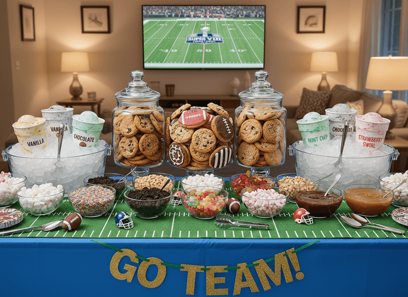 End Zone Cookie Sundae Bar