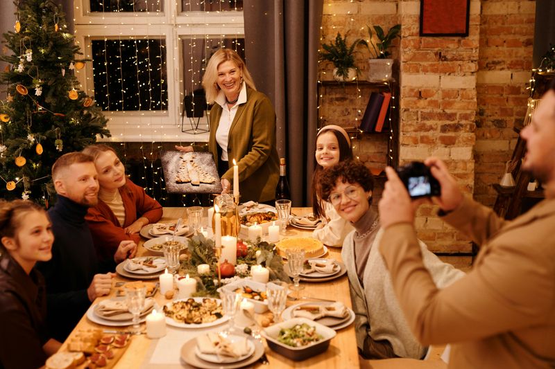 Eating Dinner Together at the Table