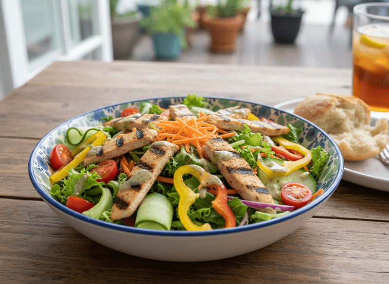Grilled Chicken Salad with Mixed Greens