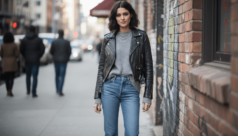 Half-Tucked Knit + Vintage Wash Denim