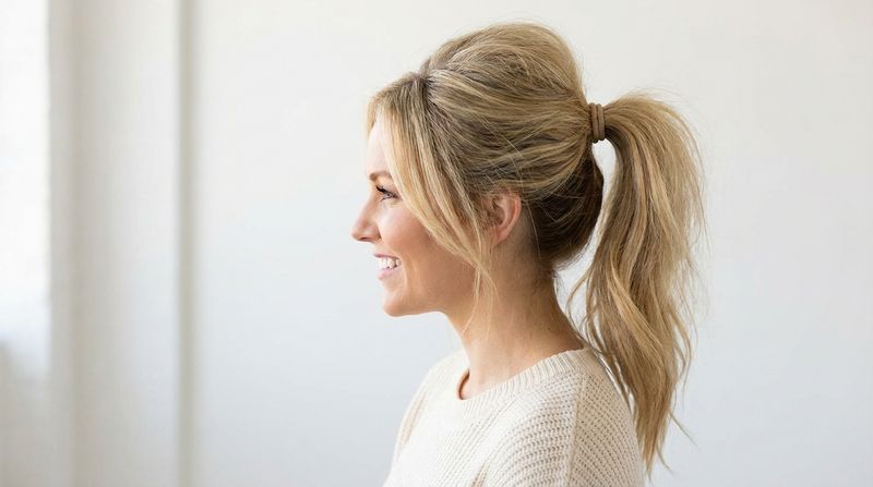 High Ponytail with Teased Crown