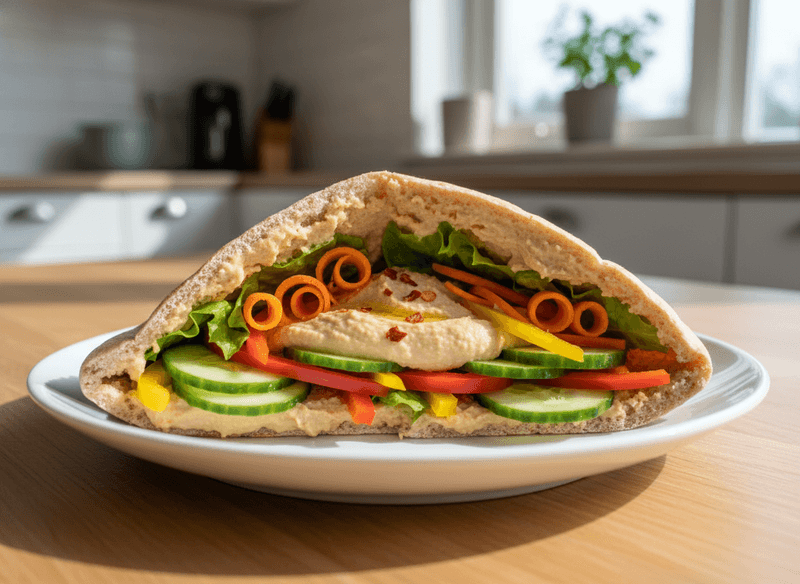 Hummus and Veggie Pita