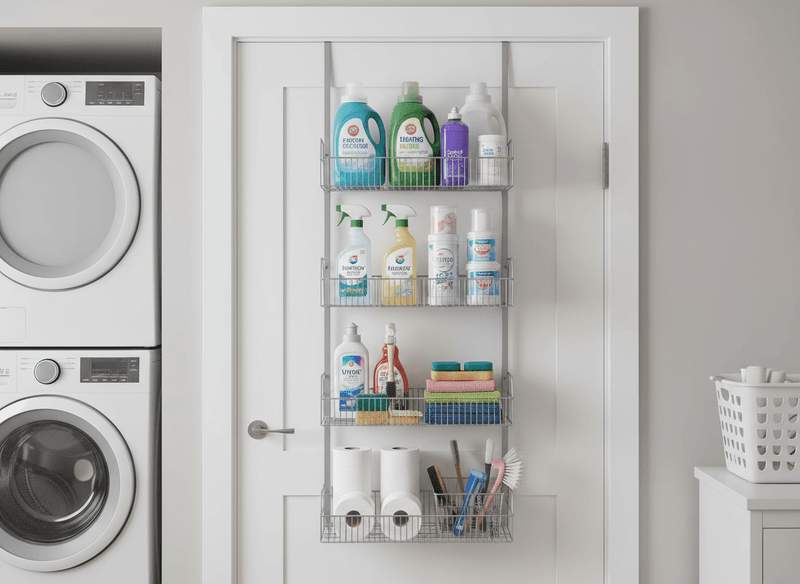 Install Over-Door Storage Racks