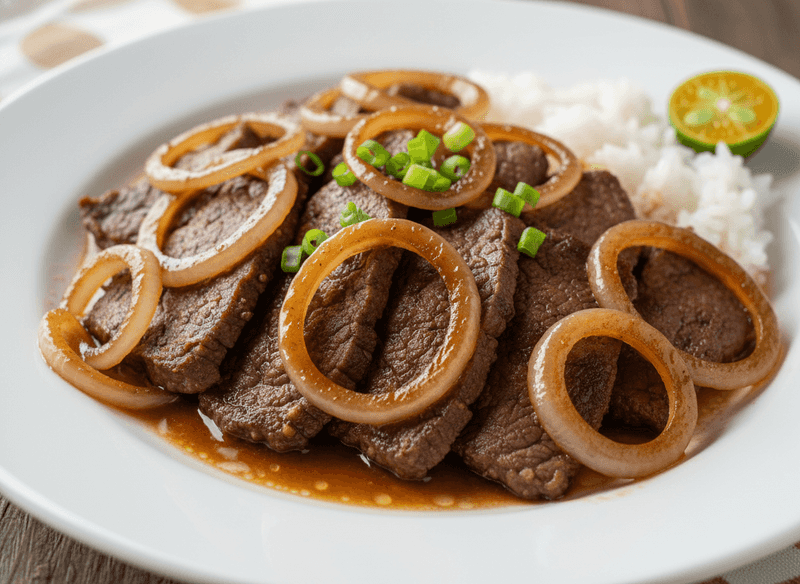 Bistek Tagalog (Filipino Beef Steak)