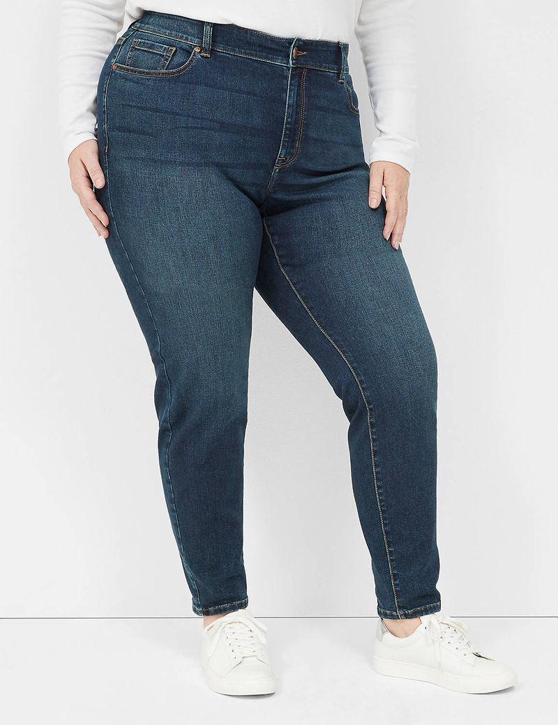 Lane Bryant No-Gap Curvy Fit High-Rise Straight Jeans