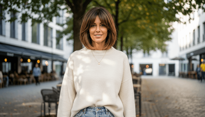 Layered Bob with Curtain Bangs