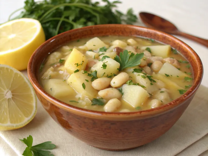 Lemony White Bean & Potato Soup