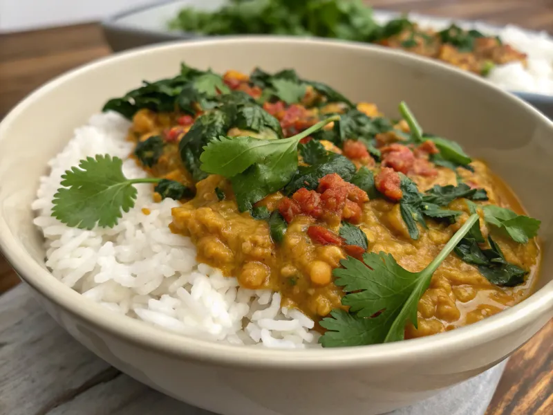 Lentil & Spinach Coconut Curry