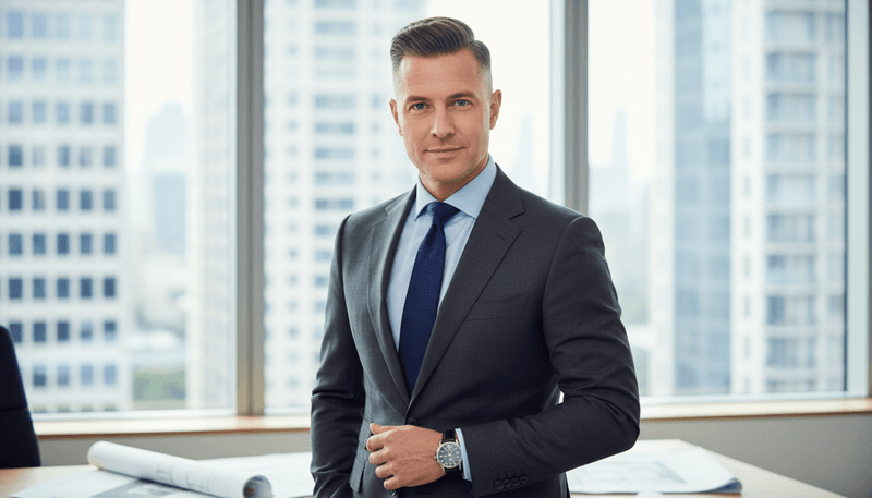 Low Fade with Comb-Over