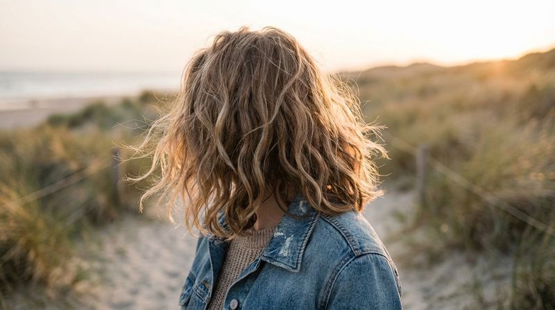 Messy Beach Waves with Sea Salt Spray