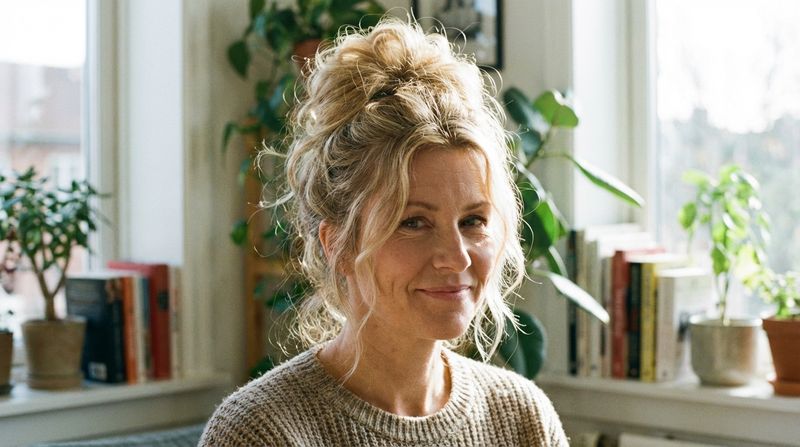 Messy Bun with Face-Framing Pieces