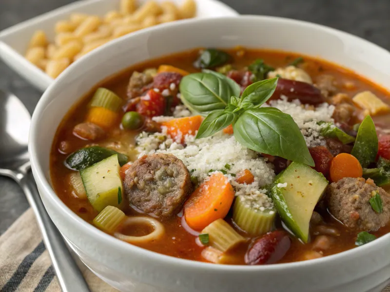 Minestrone Soup with Sausage