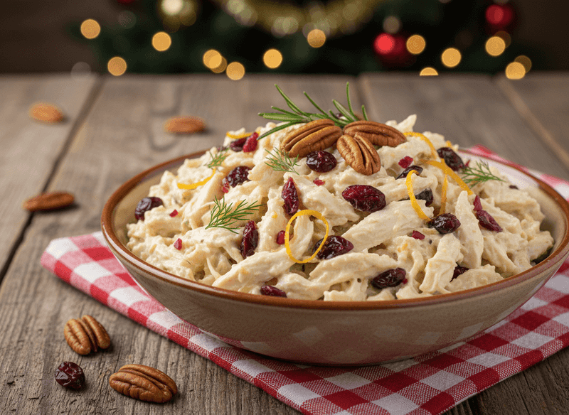 Cranberry Chicken Salad with Pecans & Orange Zest