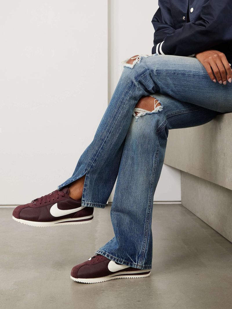 Nike Cortez Leather and Suede-Trimmed Canvas Sneakers