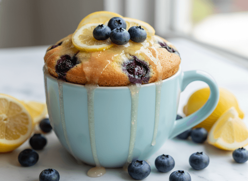 Lemon Blueberry Mug Cake