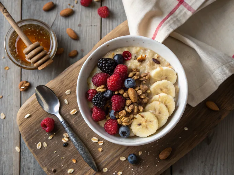 Oatmeal with Fruit and Nuts