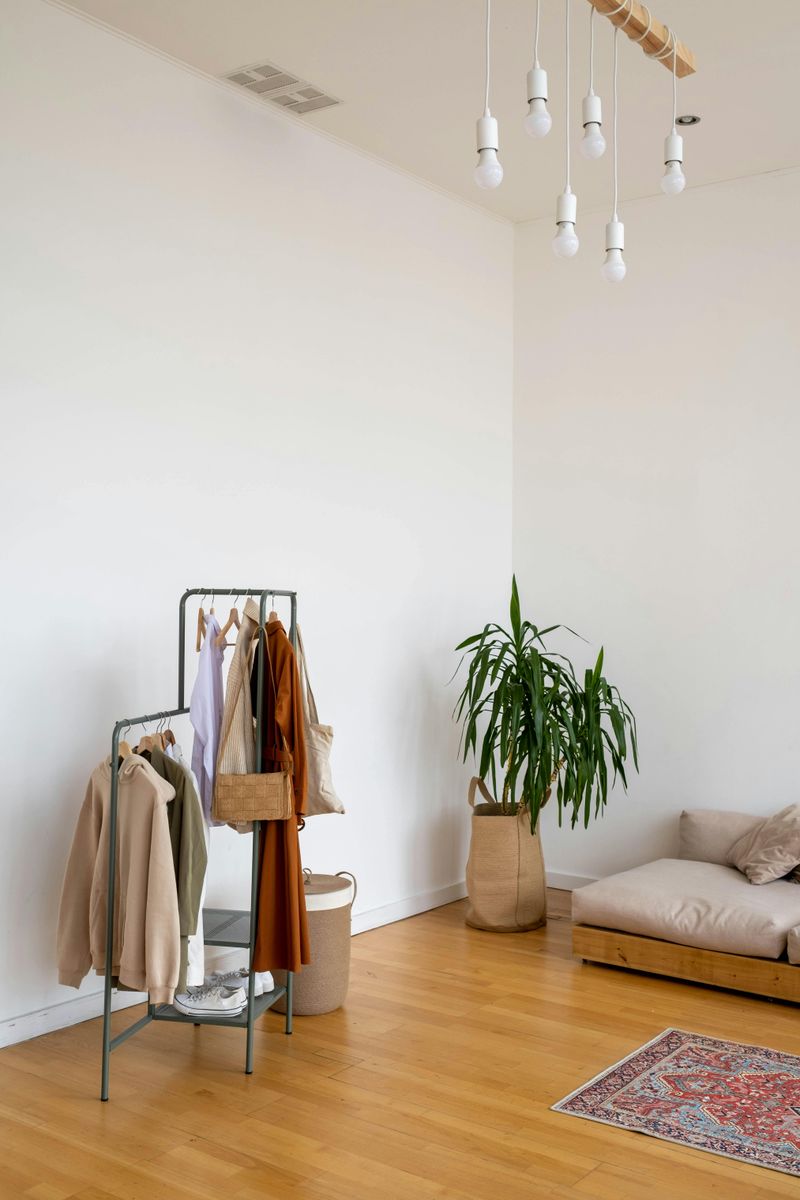 Open Clothing Racks on Display