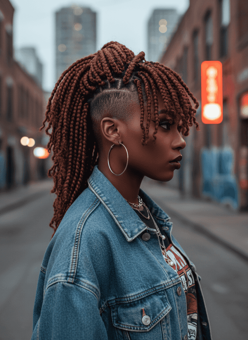 Passion Twist Bangs & Shaved Sides