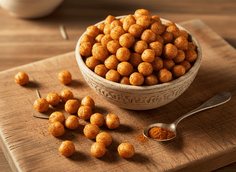 Roasted Chickpeas Tossed with Smoked Paprika