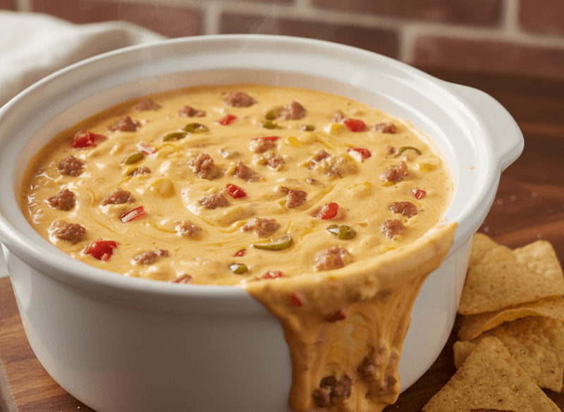 Rotel Sausage Cheese Dip