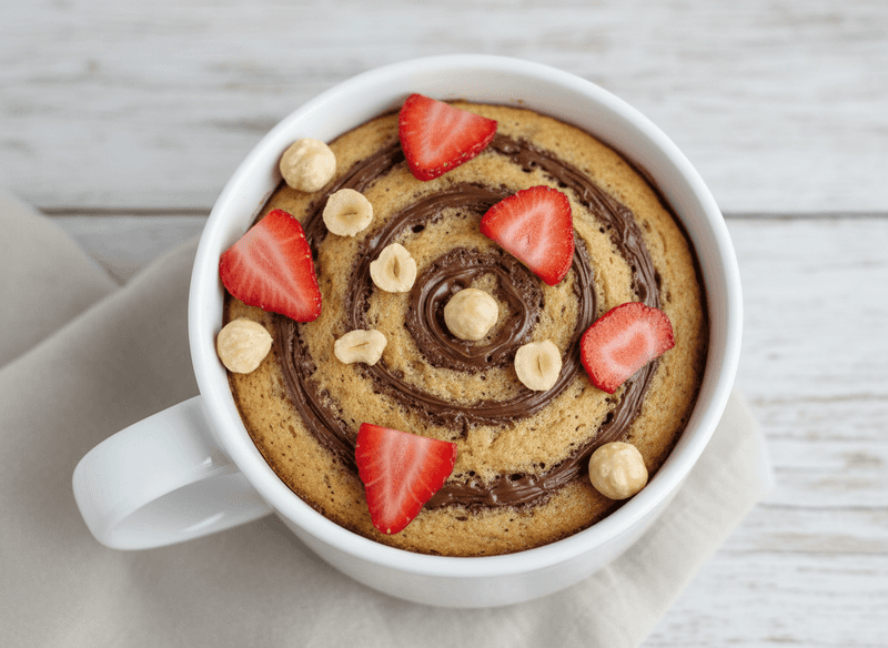 Nutella Swirl Mug Cake