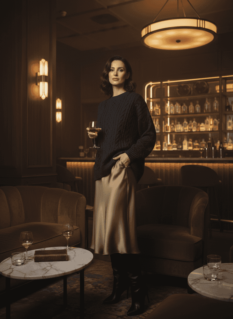 Satin Slip Skirt for Evening Elegance