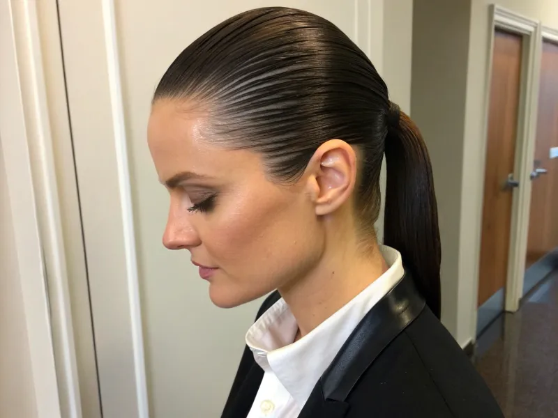 Severe, Slicked-Back Ponytails (Everyday Wear)