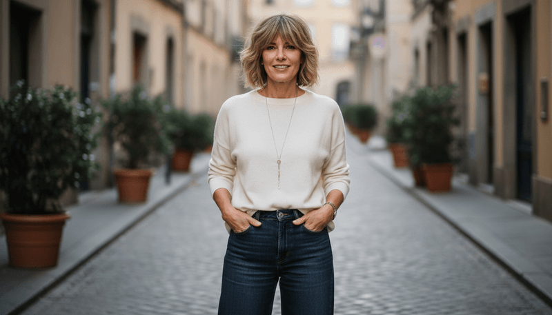Shaggy Lob with Curtain Bangs