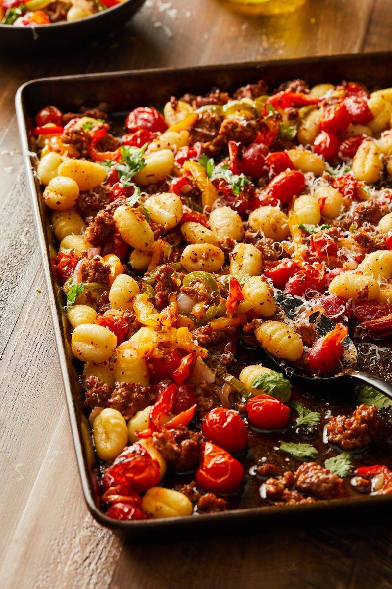 Sheet Pan Gnocchi with Sausage & Veggies