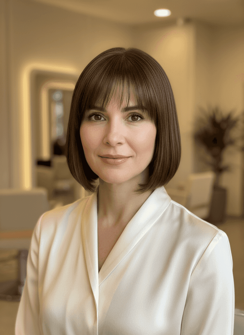 Short Bob with Thin, Airy Bangs