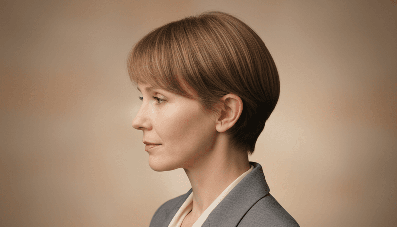 Short, Flat Pixie With No Lift at the Crown