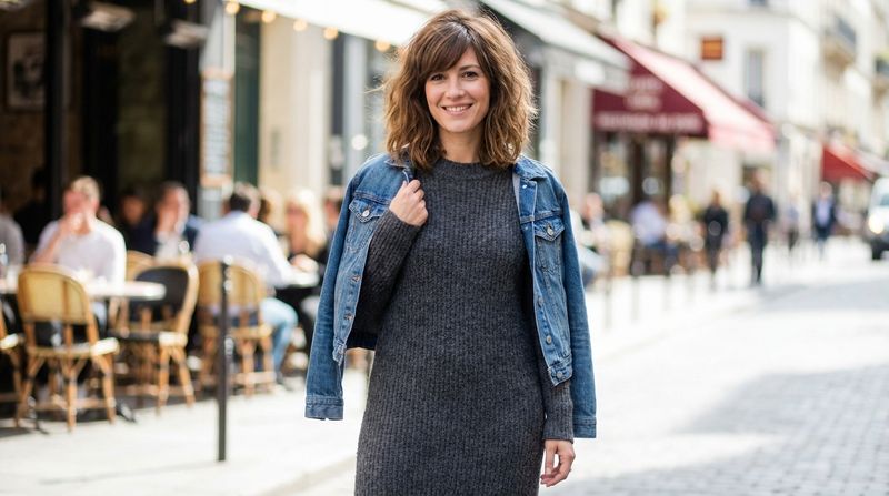 Shoulder-Length Cut with Side-Swept Bangs