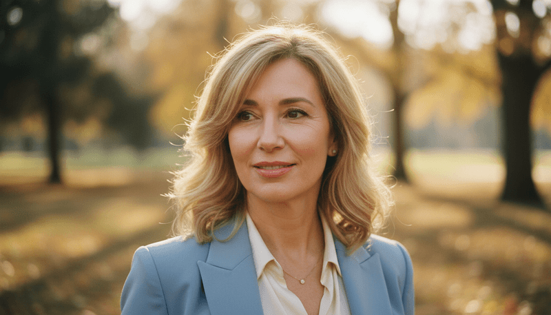 Shoulder-Length Waves with Side Part