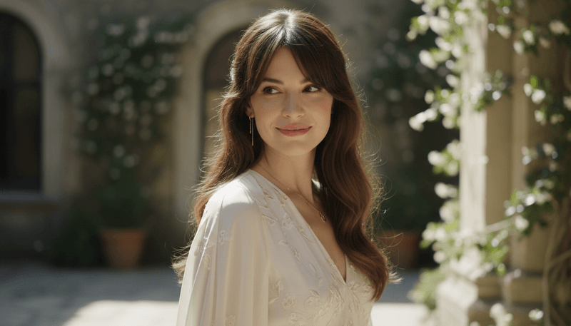 Side-Swept Bangs with Long Hair