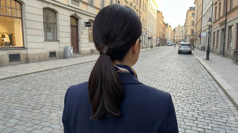 Sleek Low Ponytail with Wrap