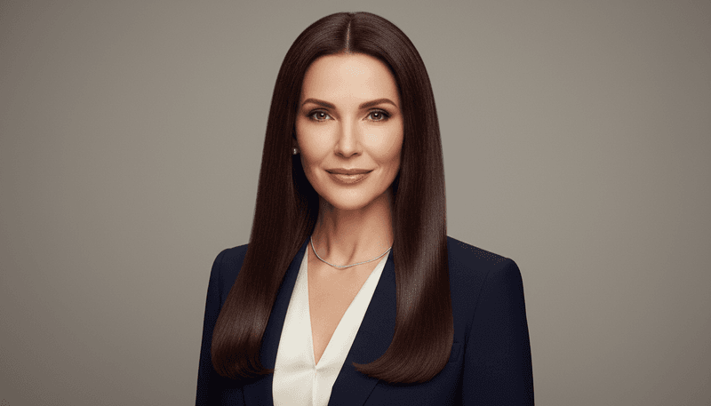 Sleek Middle Part with Straight Strands