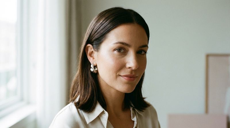 Sleek Straight with Tucked-Behind-Ear Style