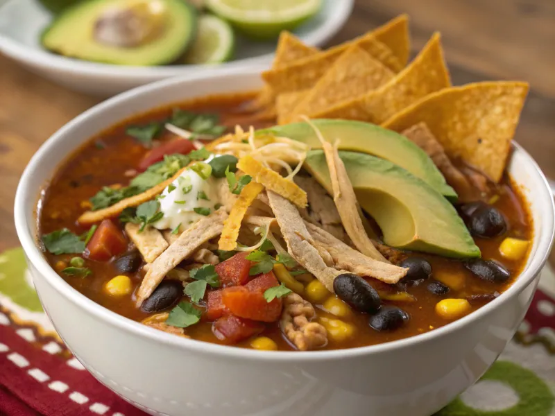 Slow Cooker Chicken Tortilla Soup