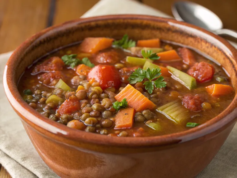 Slow Cooker Lentil Soup Stew