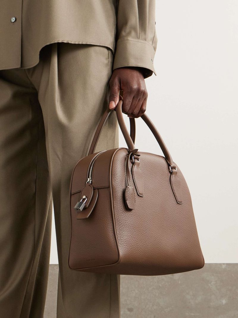 THE ROW India Textured-Leather Tote