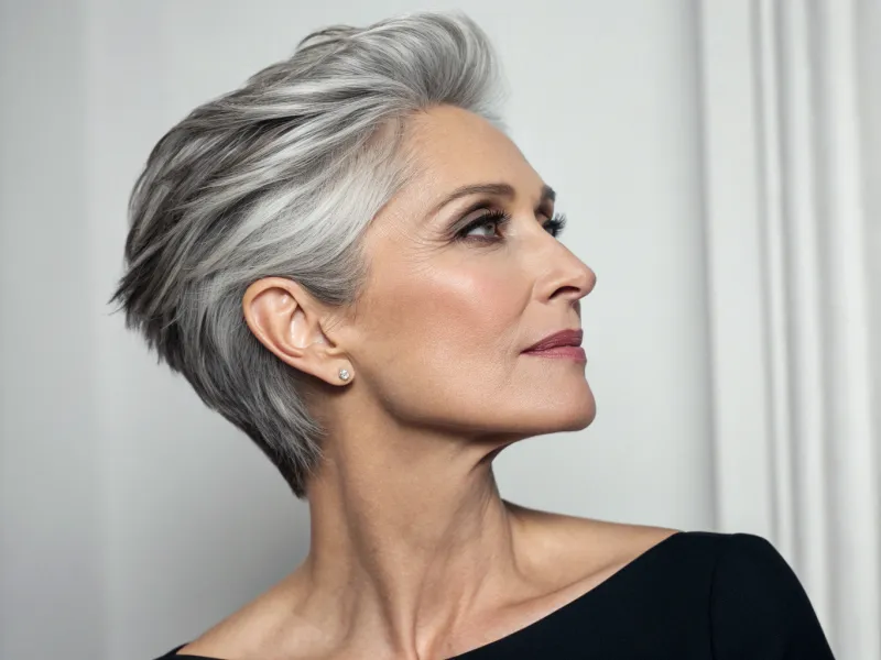 Tapered Cut with Natural Gray