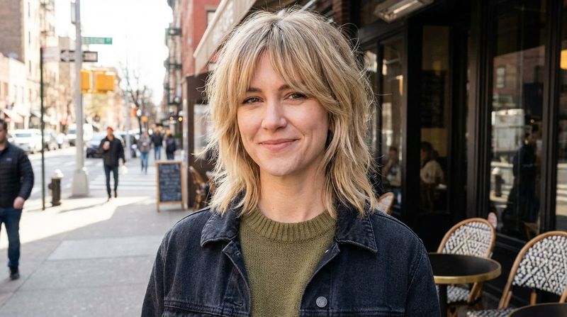 Textured Shag with Curtain Bangs