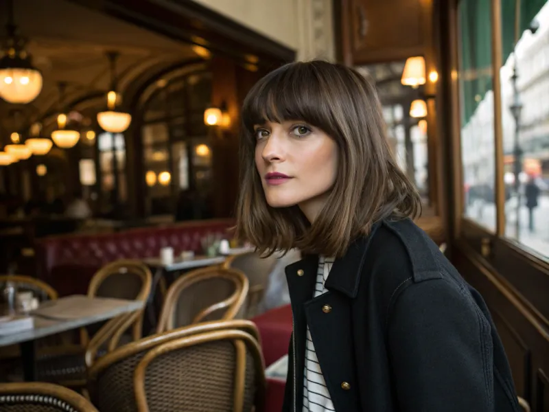 The Long Bob with Bangs