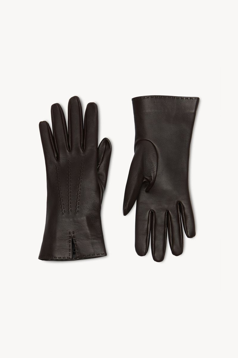 The Row Florence Leather Gloves
